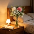 thumbnail image 6 of MMJ Artificial Flowers Bouquet Hydrangea Baby Breath Faux Silk Floral Home Wedding Vase Decor 14.57x7.87in, 6 of 6