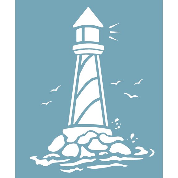 FineArt Light house Stencils for Mixed Media, Wall Painting, Art and Craft, Home Decor, DIY Craft, Card Making and Fabric Painting, Size 6X6 Inch