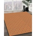 thumbnail image 3 of Ahgly Tapis Rond Lavable en Machine Intérieur Transitionnel Orange, 4 Pieds Rond, 3 of 7