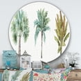 thumbnail image 2 of Designart « Mixed Botanical Greens palms I » Art Mural Rond en Métal Style Ferme - Disque de 36, 2 of 5