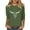 Army Green-Shirts, variant on Jsaierl Women's 3/4 Length Sleeve Tops Summer Round Neck Shirts Fashion Print Petite Blouses Soft Elegant Tunic Top S-2XL