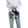 thumbnail image 6 of Pofeuu Cat Astronaut Print Lunch Bag Lunch Box Insulated Lunch Bag Adult Lunch Box for Men and Women, 6 of 8