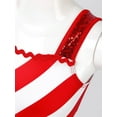 thumbnail image 5 of CHICTRY Little Girls Sequins Christmas Dance Dress Stripes Tutu Leotard Dress Red 6, 5 of 7