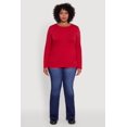 thumbnail image 3 of Women's Plus Size Long Sleeve Crew Neck Tee, 3 of 5