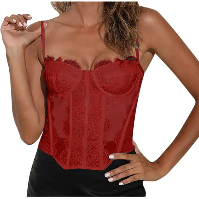 Bras for Women, Womens Solid Color Lace Suspender Wrapped Around Chest Waist And Backless Bra With Transparent Mesh And Zipper Closure
