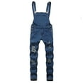 thumbnail image 2 of LSLJS Men's One-piece Ripped Suspenders Slim-fit Trousers Overalls Gifts for Men, 2 of 5