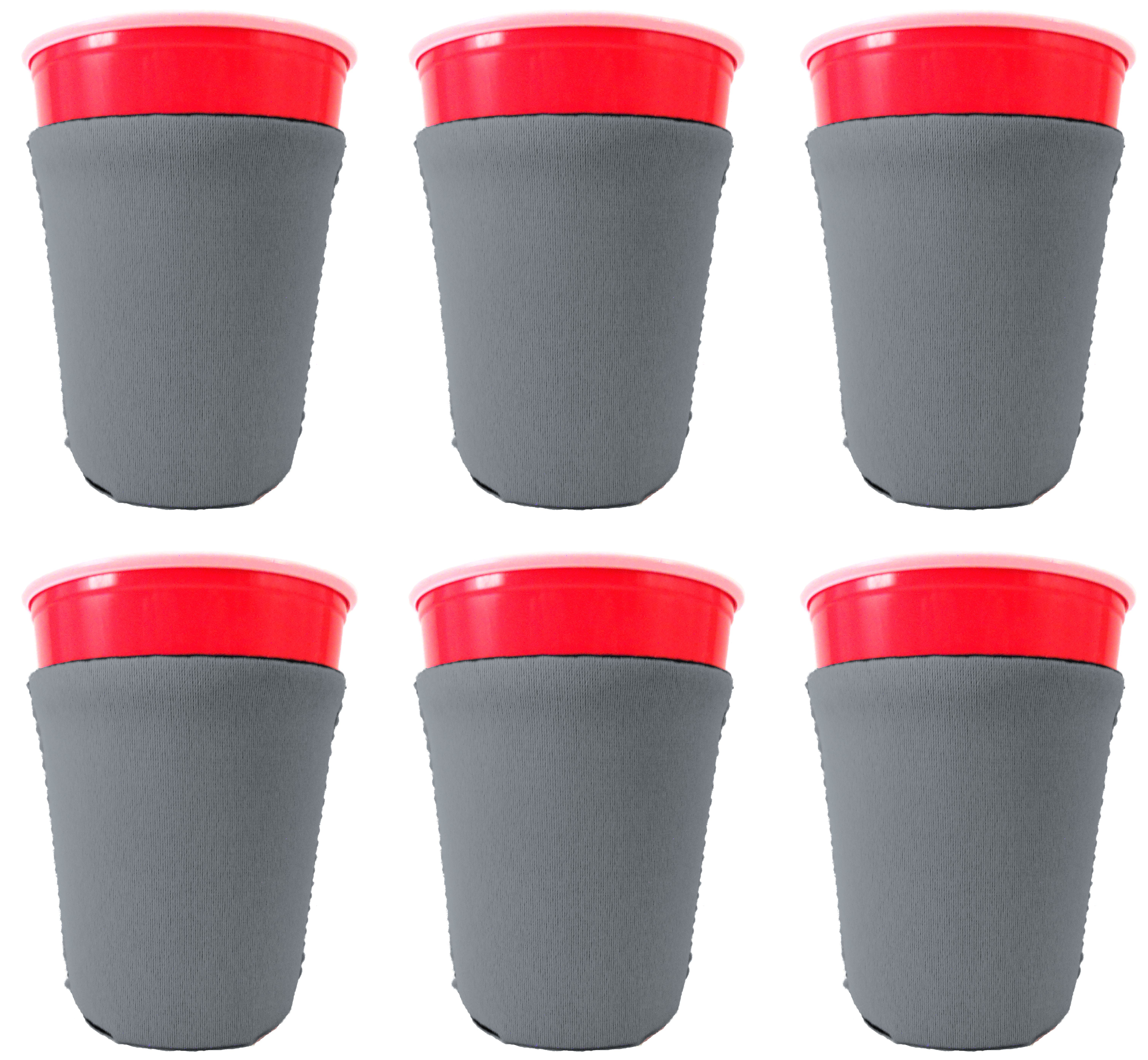 Blank Foam Collapsible Bottom Solo Cup Coolie 2, Black