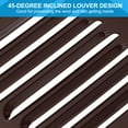 thumbnail image 3 of Uxcell Aluminum Vent Cover Screen Air Grille Ventilation Cover HVAC Louvered Grill for Home Kitchen Fireplace Brown 6x6 Inch, 3 of 7