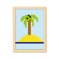 thumbnail image 1 of Vela de verano Coco Tree pixel Cuadro de madera decorativa A4 Unbranded, 1 of 3