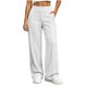 thumbnail image 2 of Neewe Womens Plain Wide Leg Cargo Pants Elastic Waist Loose Hiking Joggers with Pockets Daily Outfits, 2 of 7