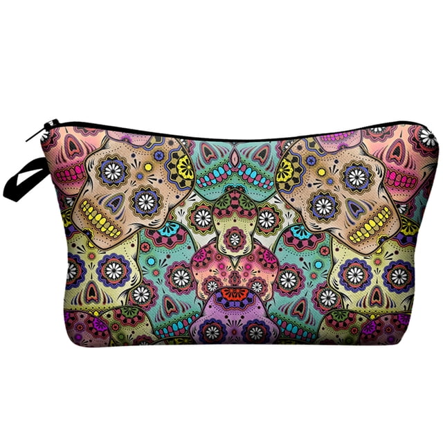 Trousse de Maquillage pour Femmes Mode Impression Numérique Trousse de Toilette