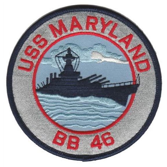 USS Maryland BB-46 Patch Plastic Backing