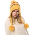 thumbnail image 5 of Winter Hat Women Soft Fuzzy Fluffy Knit Pompom Beanie Hats Girls Faux Fur Crochet Skull Cap Outdoor Ear Cover, 5 of 8