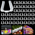 thumbnail image 4 of 50 Pcs Christmas Light Hanger Hooks 1 5/8 Inch Fascia Boards Clips Weatherproof Plastic Outdoor Holiday Light Clip, 4 of 5
