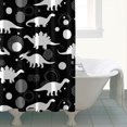 thumbnail image 4 of Dinosaur Silhouette Pattern Shower Curtain 84"x72" ,Bathroom Decorative Shower Curtains Set with 12 Hooks,Modern Waterproof Washable Shower Curtain, 4 of 6