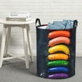 thumbnail image 6 of Fotbe Rainbow Sausages On Dark Slate Pattern Laundry Basket with Handles, Waterproof Large Laundry Hamper, Wash Bag for Corner Dorm, Rolling Laundry Basket with Handles-, 6 of 6