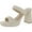Bone, variant on Collection Womens Jaell Multi Strap Covered Block Heel Platform Sandals