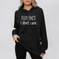thumbnail image 2 of Aihuaihua Fun Fact I Don't Care Hoodie I Do Not Care Hoodie Funny Sarcastic Saying Sweatshirt Graphic Pullover Top, 2 of 4