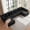 Black, variant on SOULART 135.5" U Shaped Sectional Couch,Black Cloud Boneless Sofa For Living Room,Plush Corduroy Couches With Deep Seat Chaise Lounge,No Assembly Required