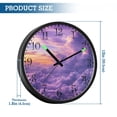 thumbnail image 3 of Voice Activated Clock with Glow Light 12 Inch Large Silent Wall Clock Battery Operated for Home Decor Hairy Clouds, 3 of 8