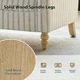 thumbnail image 6 of Tina's Home 50" Soft Farmhouse Loveseat Sofa with Slope Arms and Solid Wood Bobbin Legs for Modern Living Room, Stripe, 6 of 8