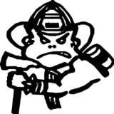 Fireman Picture Art - Kids Boys Bedroom ? Peel & Stick Sticker - Vinyl Wall Decal