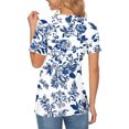 thumbnail image 3 of Uootdi Graphic Tops for Women Nature Plant Print Crew Neck Short Sleeve Tees Relaxed Fit Soft Vacation Wear Blouses Gift, 3 of 5