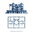 thumbnail image 2 of George, Andrew Cook 15x18 White Modern Wood Framed Museum Art Print Titled - Custom Architectural Blueprint III, 2 of 4