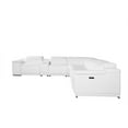 thumbnail image 6 of Titan Furnishings 7-Piece 1 Console 3-Power Reclining Leather Sectional in White, 6 of 13