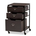 thumbnail image 2 of Baxton Studio Felix Wood and Metal 3-Drawer Mobile File Cabinet in Black, 2 of 10