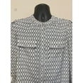 thumbnail image 2 of NY Collection Womens Petites Button Down Crew Neck Blouse, 2 of 6