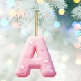 thumbnail image 4 of Pink 26 Alphabet Christmas 2D Acrylic Ornaments - 1pc 3.1in(8cm) Backpack & Car Pendant Decor, Cute Holiday Letter Hanging Accessories, Festive Christmas Alphabet Charms, A, 4 of 7