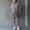 Gray, variant on Morttic Women's Solid Color Casual Summer Puff Half Sleeve V-Neck Ruffle Mini Dress Perfect for Daily Commuting Wear Sky Blue,M