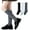 Ribbed Black White Charcoal 3 Pack, variant on Girls Knee High Socks Seamless Cotton School Uniform Socks Ribbed Knee Socks Kids Boy Over the Calf Socks