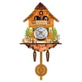thumbnail image 1 of Antique Wooden Cuckoo Clock Auto Swing Bell  Northwest European Style Decor for Home, 1 of 8