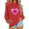 thumbnail image 2 of Ounisa Valentines Sweatshirt Women Gnomes Shirts Love Heart Sweater Crewneck Long Sleeve Pullover Tops, 2 of 6