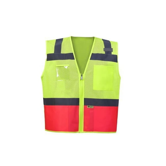 Class 2 Contrast Two Tone Vest, Pink - 2XL