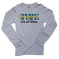 thumbnail image 1 of Sweden Volleyball - Olympic Games - Rio - Flag Men's Long Sleeve Grey T-Shirt, 1 of 2
