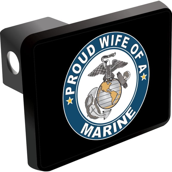 Proud Wife of a Marine Trailer Hitch Cover