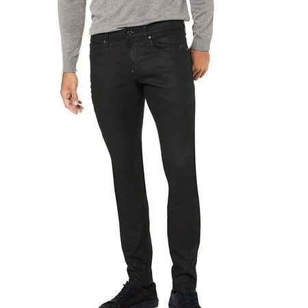 - Raw Mens Dark Aged Coated 40x34 Revend Slim Fit Jeans 40