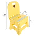 thumbnail image 2 of SUTENGDA Folding Chair Comfortable Seating Yellow Plastic 1Set 15X9In, 2 of 8