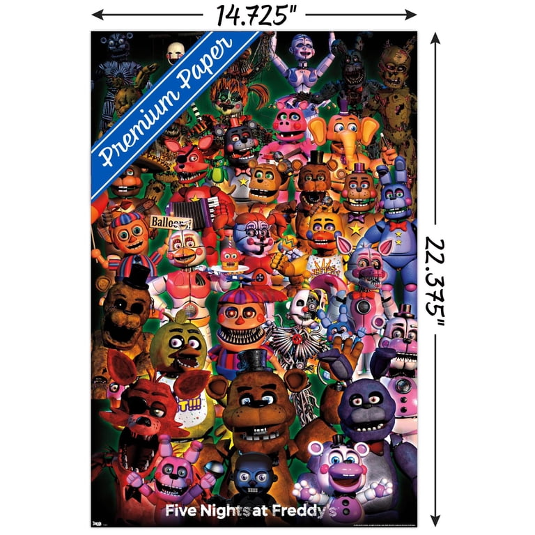 Five Nights at Freddy's - Ultimate Group Wall Poster, 14.725