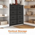 thumbnail image 4 of Kadyn Entertainment Center with 8 Fabric Drawers, Dresser TV Stand, Tall Dresser Storage Drawer Units Chest of Drawers for Bedroom/Living Room/Hallway，Black, 4 of 7