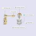 thumbnail image 2 of IGI Certified 8 Carat Cushion Shape Lab Grown Diamond Earrings | 18K Yellow Gold | Sparkling Cascades Dangling Lab Diamond Earrings | Prong Setting | FG-VS1-VS2 Quality Friendly Diamonds, 2 of 5