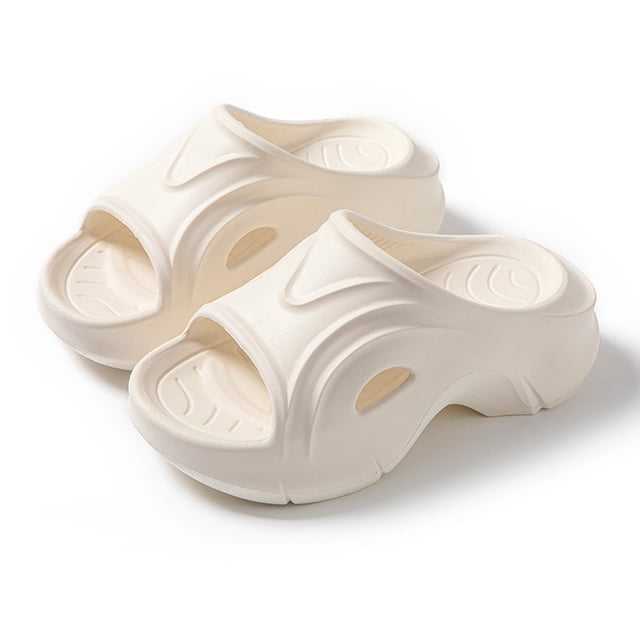 Xiao Hua Pantuflas de baño antideslizantes de secado rápido para mujer y hombre, con suela gruesa y amortiguación extra (talla 38-39, color blanco)