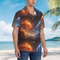 thumbnail image 3 of Gukieu Red And Blue Fire Dragon D Print Men's Short-sleeved Shirts, Button-down Lapel Hawaiian Shirts, T-shirts, Beach Vacation Summer Casual Wear,X-Large, 3 of 7