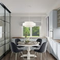 thumbnail image 6 of Livex Lighting Meridian 53" 5-Light Metal & Fabric Pendant in Brushed Nickel, 6 of 13