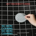 thumbnail image 7 of LWVITH 25 Pack Disposable Shower Hair Catcher Stickers 3.5 Inch, Self Adhesive Drain Mesh Strainer for Bathroom Sink Tub, Easy Peel Stick Hair Trap Filter for Kitchen Laundry, Clog Prevention Screen, 7 of 7