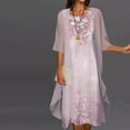 thumbnail image 2 of IROINNID Shift Dress For Women Strapless Sleeveless Spring,Summer Casual Floral Dress Chiffon Two-Piece Set Round Neckline Graphic Prints Dress, 2 of 9