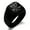 Black, variant on Stainless Steel Serpentine King Cobra Engraved Square Flat Top Biker Style Polished Ring